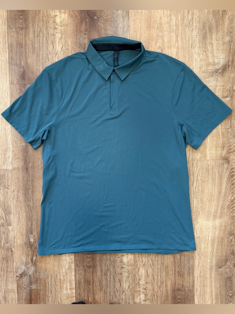 lululemon Drysense Polo Shirt Mens XL Sea Steel Green Short Sleeve Performance